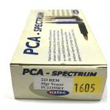 Box of .223 REM 55-grain PCA Spectrum Tracer