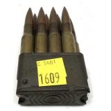 M1 Garand 8-round clip .30-06 cartridges, 8 rounds
