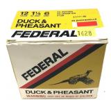 Box of 12 Ga. 2.75" No. 6 Federal duck & pheasant