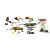 Lot, 8 Pflueger lures, spoons and Pflueger lure
