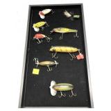 Lot, 8 assorted vintage lures includes Jitterbugs