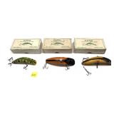 Lot, 3 vintage flatfish lures in boxes