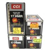 x4- Boxes of .17 HMR CCI hollow point TNT