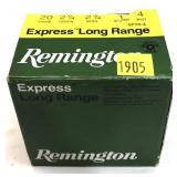 Box of 20 Ga. 2.7" No. 4 Remington Long Range