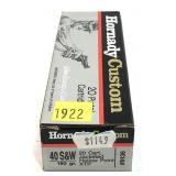 Box of .40 S&W 180-grain jacketed hollow point