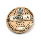 1935 Citizen Resident Special Deer license