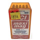 Box of .22 Mag. CCI Maxi-Mag solid point