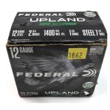 Box of 12 Ga. 2.75" No.7.5 steel Federal Upland