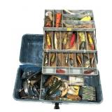 Tackle box with contents includes Devil