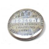 Reproduction: 1940 NYS Trapping licencse