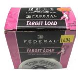 Box of 12 Ga. 2.75" No. 8 Federal target loads,