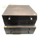 Lot: 2- Two Drawer Cases, 16" x 15.5" x 5.5" H.