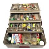 Woodstream tackle box with contents includes