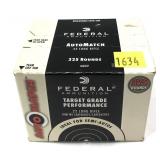 Box of .22 LR Federal Auto Match cartridges,