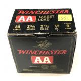 Winchester 20 Ga. 2 3/4" 9-shot target loads, 25