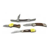 Lot, 4 assorted folding knives