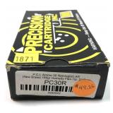 Box of .30 Remington AR 160-grain Hornady