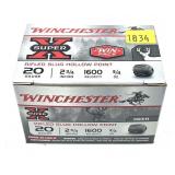 Box of 20 Ga. 2.75" Winchester rifled hollow