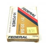 Box of 20 Ga. 2.75" Federal rifled slugs, 5 rounds