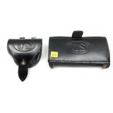 Lot: 2- Leather Cartridge Belt Pouches, marked U.S