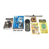 Lot: Calls, Turkey Choke, archery peep sight, .