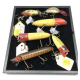 Lot, 6 vintage Heddon lures includes 4-Lucky 13,