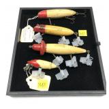 Lot, 4 vintage South Bend lures