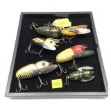 Lot, 6 vintage Heddon Crazy Crawler lures