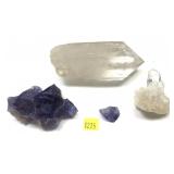 Lot: collection of assorted Crystals, 4 pcs