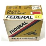 Box of 12 Ga. 2.75" No. 5 Federal duck and