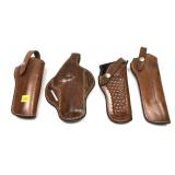 Lot: 4- Assorted Bianchi Brown Leather Holsters
