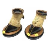 Pair of Hoof Ashtrays