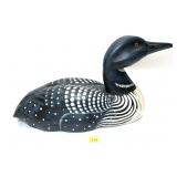 Carved Wooden Loon Decoy with felt bottom
