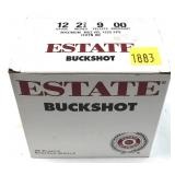Box of 12 Ga. 2.75" Estate 00 buckshot, 25 rounds