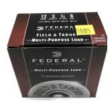 Box of 12 Ga. 2.75" No. 8 Federal Field &Target