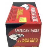 Brick of American Eagle .22 LR cartridges,