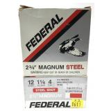 x2- Boxes of 12 Ga. 2.75" No. 4 steel Federal