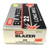 Brick of CCI .22 LR Blazer cartridges, 500 rounds
