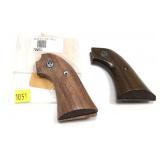 Lot: 2- Ruger Wooden Grips, 1 marked Bro1000 70051