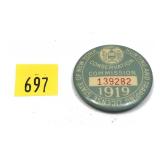 1919 NYS Hunting and Trapping license