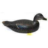 WB Aiken Black Duck Carved Wooden Decoy, ca. 1950,