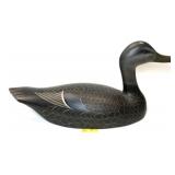 WB Aiken Black Duck Carved Wooden Decoy, ca. 1960,
