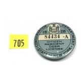 1928 Citizen Resident Deer license