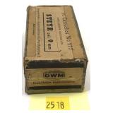 Vintage box of DWM 9mm Steyr cartridges, 50 Rds.