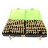 Lot, 2 plastic cartridge cases of 9mm Luger