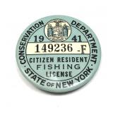 1941 NYS Fishing license