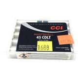 Box of .45 Colt No. 9 CCI shot shells, 10 rounds