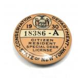 1930 Citizen Resident Special Deer license
