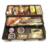 Falls City tackle box with contents includes
