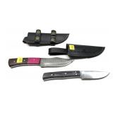 Lot, Custom Damascus and Stainless knives with